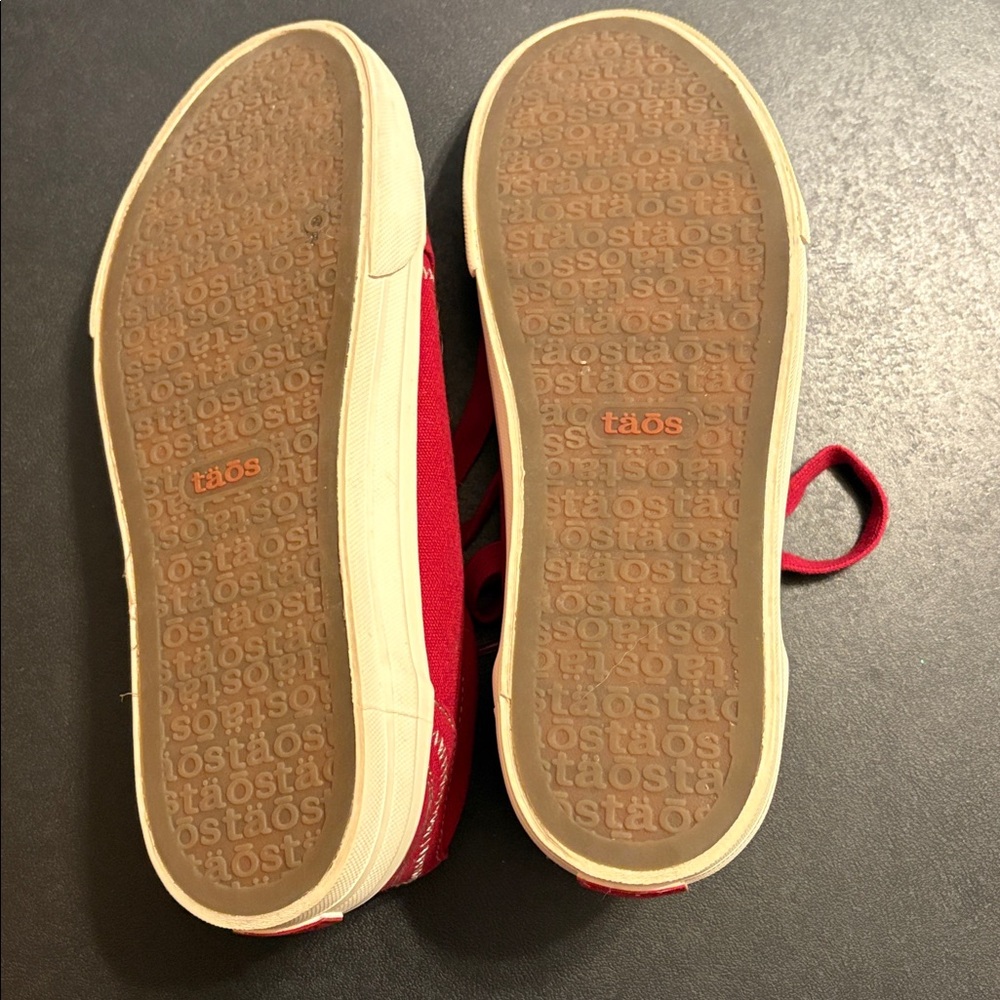 Taos Red Canvas Sneakers - Picture 6 of 11